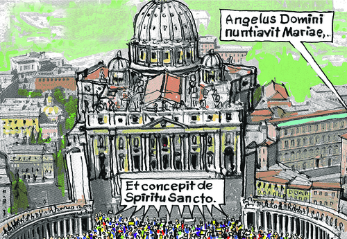 Zeichnung Angelusgebet